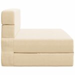vidaXL Canapé-lit pliable Crème 100 x 80 x 60 cm Tissu
