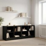 vidaXL Armoire de lit avec étagère 2 Pièces Chêne noir 66 x 33 x 48 cm