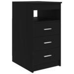 vidaXL Bureau Noir 140x50x76 cm Bois d’ingénierie
