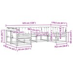 vidaXL Ensemble de canapés d'extérieur 6 pc Blanc et gris clair