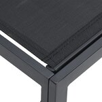 vidaXL Ensemble de canapé de jardin 6 Pièces Noir 283 x 141.5 x 71 cm