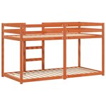 vidaXL Lit superposé sans matelas cire marron 90x190 cm pin massif