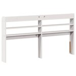vidaXL Tête de lit avec étagères blanc 150 cm bois massif de pin