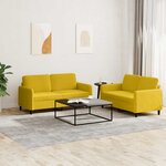 vidaXL Ensemble de canapés 2 Pièces jaune velours