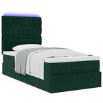 vidaXL Cadre de lit ottoman avec matelas vert foncé 80x200 cm velours
