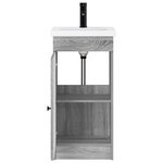 vidaXL Meuble de salle de bain avec évier Sonoma gris