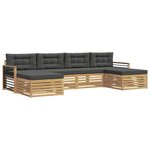 vidaXL Ensemble de canapés d'extérieur 6 pc Blanc et anthracite