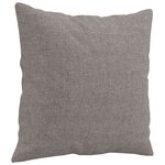 vidaXL Ensemble de canapés 3 Pièces avec coussins taupe tissu