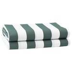 vidaXL Tissu de remplacement pour store vert et blanc 10x1 6 m