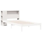 vidaXL Tête de lit avec rangement blanc 75 cm bois massif de pin