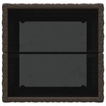 vidaXL Ensemble bistro de jardin 3 Pièces Marron Poly rotin