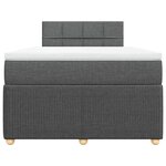 vidaXL Sommier à lattes de lit avec matelas gris foncé 120x190cm tissu