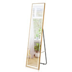 Miroir pleine longueur avec lumières led miroir éclairé par led cadre en aluminium intensité variable éclairage 3 couleurs or 20_0008923