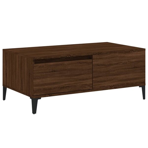 vidaXL Table basse Chêne marron 90x50x36 5 cm Bois d'ingénierie