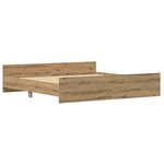 vidaXL Cadre de lit chêne artisanal 200 x 200 cm Bois d'ingénierie