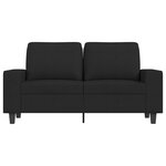 vidaXL Canapé à 2 places Noir 120 cm Tissu
