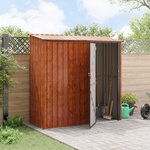 vidaXL Cabanons de jardin Marron 203 x 85 5 x 200 cm Métал
