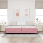 vidaXL Lit boxspring avec matelas Rose 200 x 200 cm Velours