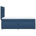 vidaXL Sommier à lattes de lit avec matelas Bleu 80x200 cm Tissu