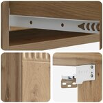vidaXL Table d'appoint murale 87 5 x 34 5 x 17 cm Bois d'ingénierie