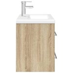 vidaXL Ensemble de meubles de salle de bain 2 Pièces chêne sonoma