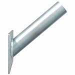 vidaXL Support de mât de drapeau Argent 13 x 6 cm Acier