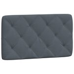 vidaXL Cadre de lit avec lumières LED gris foncé 90x190 cm velours