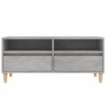 vidaXL Meuble TV gris béton 100x34 5x44 5 cm bois d'ingénierie