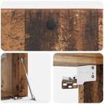 vidaXL Meuble TV mural 59 5 x 31 x 30 cm Bois ancien Bois d'ingénierie