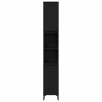vidaXL Ensemble de mobilier de salle de bain avec stockage 3 Pièces Noir