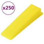vidaXL Système de nivellement de carrelage 250 cales 500 clips 1 mm