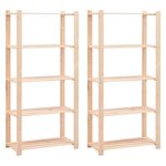 vidaXL Étagères de rangement à 5 niveaux 2 Pièces 80x38x170 cm 250 kg