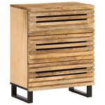 vidaXL Buffets 2 Pièces 60x34x75 cm bois de manguier massif brut