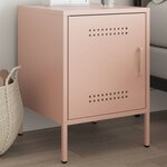 vidaXL Table de chevet rose 36x39x50 5 cm acier