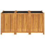 vidaXL Jardinière avec doublure 150x50x75 cm bois massif d'acacia