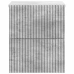 vidaXL Cabinet de chevet mural 2 pièces Gris béton 33 x 34 5 x 40 cm