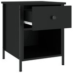vidaXL Tables de chevet 2 Pièces noir 40x42x50 cm bois d’ingénierie
