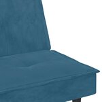 vidaXL Canapé-lit avec porte-gobelets bleu velours