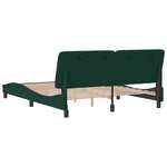 vidaXL Cadre de lit sans matelas vert foncé 160x200 cm velours