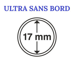 Capsules rondes sans bord ULTRA pour monnaies de collection. Diamètre intérieur - 17 mm