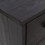 vidaXL Buffet Noir 110x35x70 cm Bois de pin massif