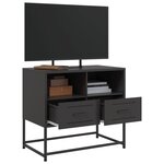 vidaXL Meuble TV noir 68x39x60 5 cm acier