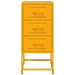 vidaXL Table de chevet jaune moutarde 36x39x78 cm acier
