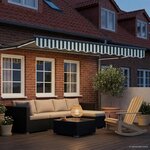 vidaXL Store rétractable manuel avec LEDs 3 x 2 5 m