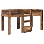 vidaXL Lit Superposé pour Enfants Bois ancien 100 x 200 cm
