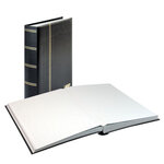 Classeur Lindner élégant pour timbres 60 pages blanches. Couleur - Noir