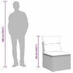 vidaXL Ensemble de canapé de jardin 8 Pièces Beige et Gris clair