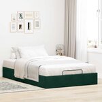 vidaXL Cadre de lit ottoman sans matelas vert foncé 120x190 cm velours