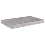vidaXL Étagères murales flottantes 2 Pièces gris béton 50x23x3 8 cm MDF