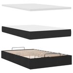 vidaXL Lit ottoman avec matelas et LED noir 120x190 cm tissu